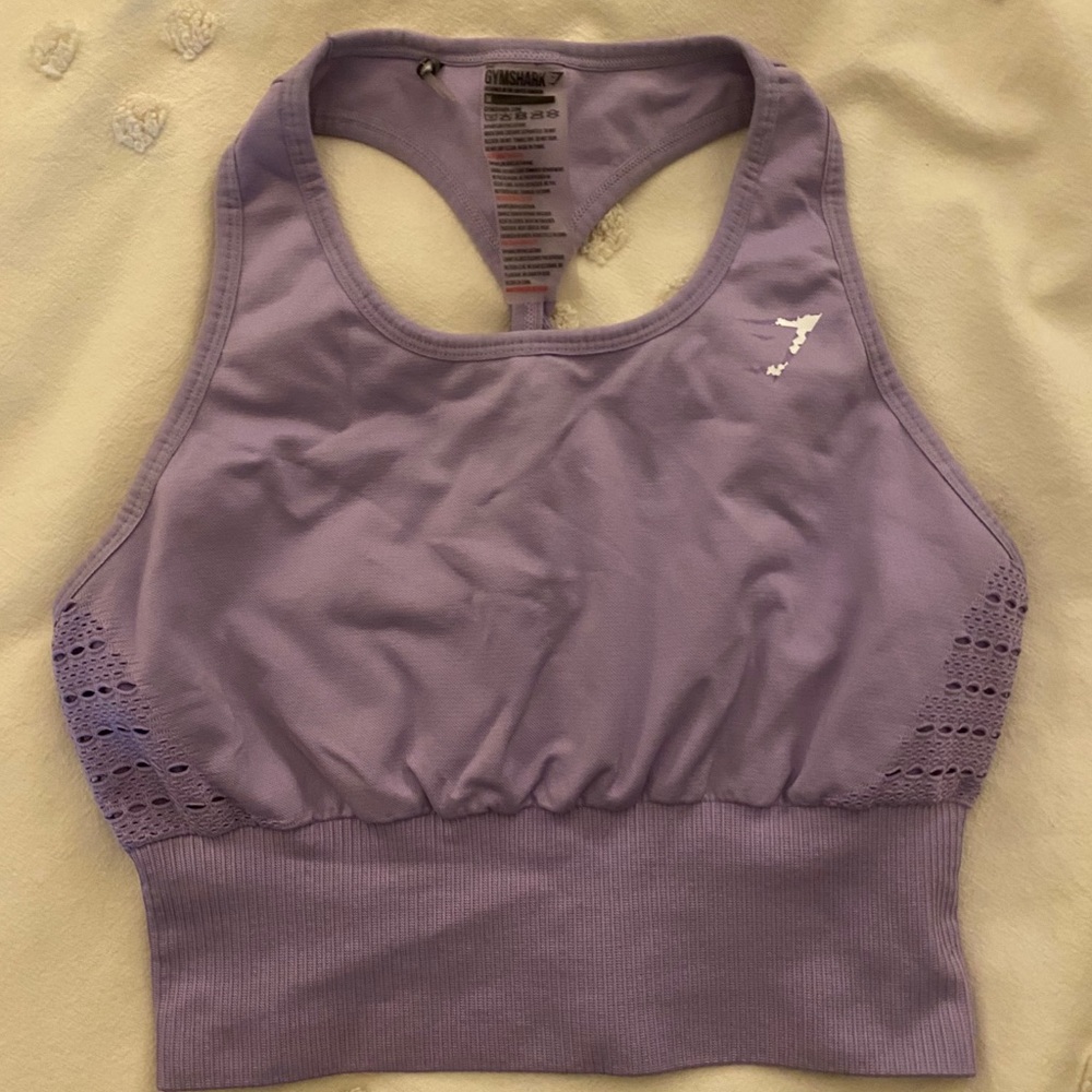 Light purple gymshark long sports bra
